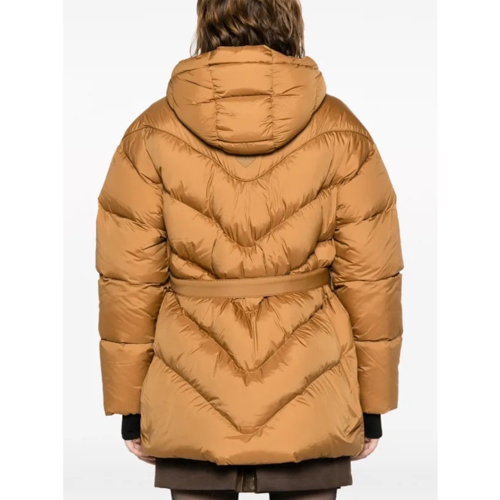 J.Lindeberg Coyote Down Parka Chipmunk Brown Belted Jacket Women’s Small Nwt — image 3 of 8